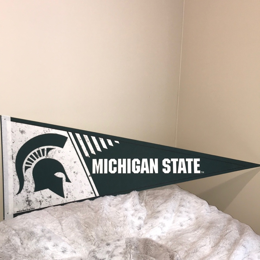 MICHIGAN STATE UNIVERSITY 12 x 30 PENNANT